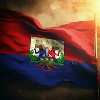 bandera de Haití alto calidad 4k ultra hd foto