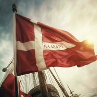 flag of Hanseatic Republics high quali photo