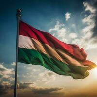 bandera de Hungría alto calidad 4k ultra foto