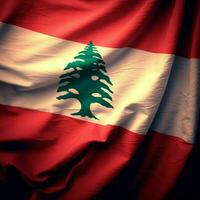 bandera de Líbano alto calidad 4k ultra foto