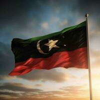 flag of Libya high quality 4k ultra hd photo