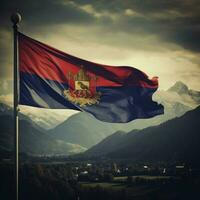 bandera de Liechtenstein alto calidad 4k foto