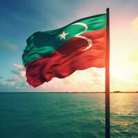 flag of Maldives high quality 4k ultra photo