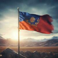 flag of Mongolia high quality 4k ultra photo