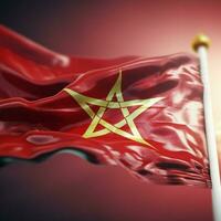 flag of Morocco high quality 4k ultra photo