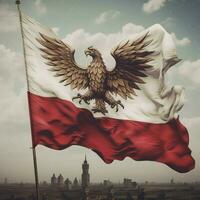 flag of Poland high quality 4k ultra h photo