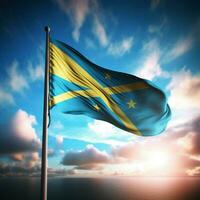 flag of Saint Lucia high quality 4k ul photo