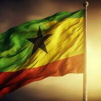 bandera de Senegal alto calidad 4k ultra foto