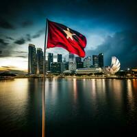 flag of Singapore high quality 4k ultr photo