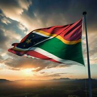 flag of South Africa high quality 4k u photo