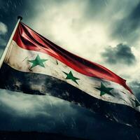 bandera de Siria alto calidad 4k ultra hd foto