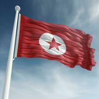bandera de Túnez alto calidad 4k ultra foto