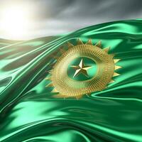 bandera de Turkmenistán alto calidad 4k tu foto