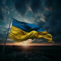 flag of Ukraine high quality 4k ultra photo