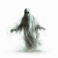 fantasma con blanco antecedentes alto calidad ultra hd foto