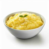 grits with white background high quality ultra hd photo