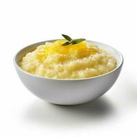 grits with white background high quality ultra hd photo