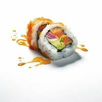 haiku roll with white background high quality ultra photo