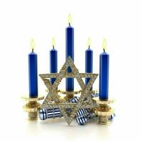 hanukkah with white background high quality ultra photo