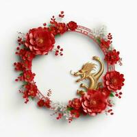 happy chinese new year with white background high photo