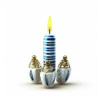 happy hanukkah with white background high quality photo