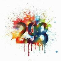 happy new year backgrounds with white background photo