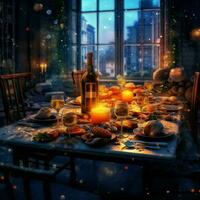 happy new year dinner high quality 4k ultra hd h photo