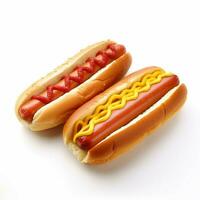 hot dogs with white background high quality ultra photo