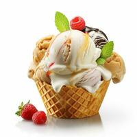 ice cream with white background high quality ultra photo