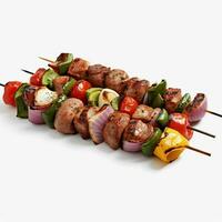 kabobs with white background high quality ultra hd photo