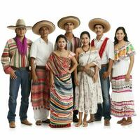 maxican people with white background high quality photo