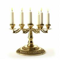 menorah with white background high quality ultra hd photo