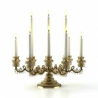 menorah with white background high quality ultra hd photo