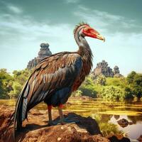 nacional pájaro de Camboya alto calidad 4k ultra foto