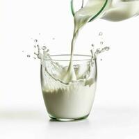 photo of Milk with no background with white background