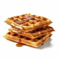 photo of Waffles with no background with white back