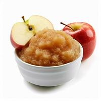 photo of applesauce with no background with white