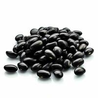 photo of black beans with no background with white