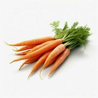 photo of carrots with no background with white back