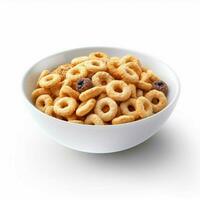 photo of cereal with no background with white back