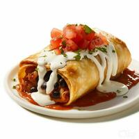 photo of chimichanga with no background with white