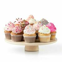 photo of cupcakes with no background with white back