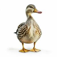photo of duck with no background with white back