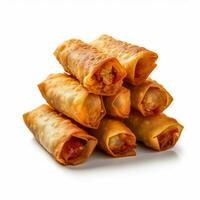 photo of eggrolls with no background with white