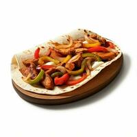 photo of fajita with no background with white back