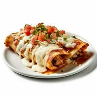 photo of enchilada with no background with white