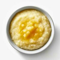 photo of grits with no background with white back