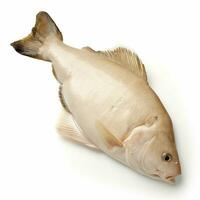 photo of halibut with no background with white back