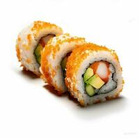 photo of haiku roll with no background with white