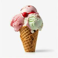 photo of ice cream with no background with white